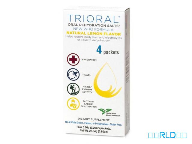 参比制剂,进口原料药,医药原料药 TRIORAL天然柠檬/甜叶菊口服补液盐（世界卫生组织（WHO）新配方（4支装/箱）（TRIORAL Natural Lemon w/ Stevia Oral Rehydration Salts (W
