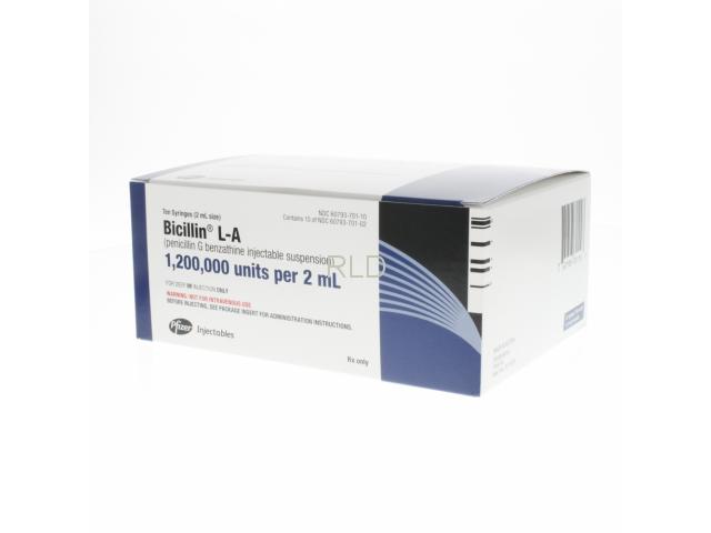 参比制剂,进口原料药,医药原料药 Bicillin® L-A 1,200,000 Units/2ml 2ml Syringe - Box/10
