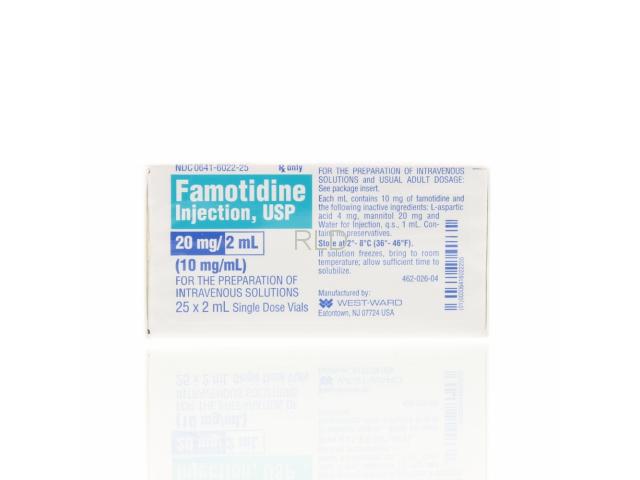 参比制剂,进口原料药,医药原料药 Famotidine 10mg/ml 2ml SDV - Box/25