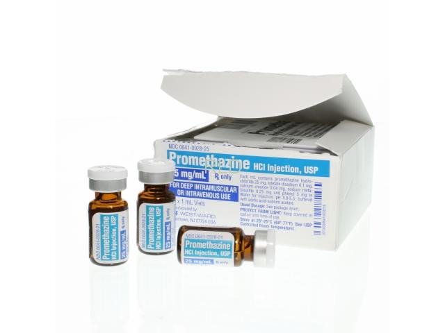 Promethazine 25mg/ml 1ml SDV - Box/25