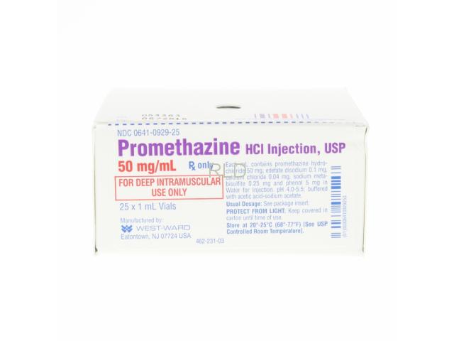 Promethazine 50mg/ml 1ml SDV - Box/25