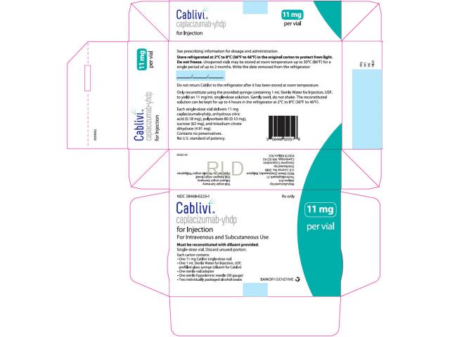 Cablivi (caplacizumab-yhdp) Injection 11MG/VIAL