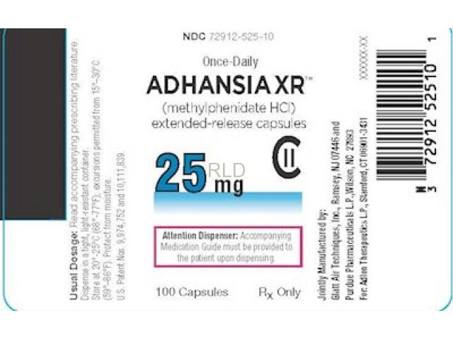 Adhansia XR (methylphenidate hydrochloride) 25MG