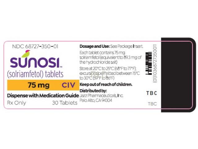 Sunosi (solriamfetol) Tablets 75mg
