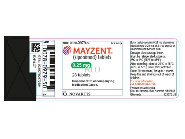 Mayzent (siponimod) Tablets 0.25mg