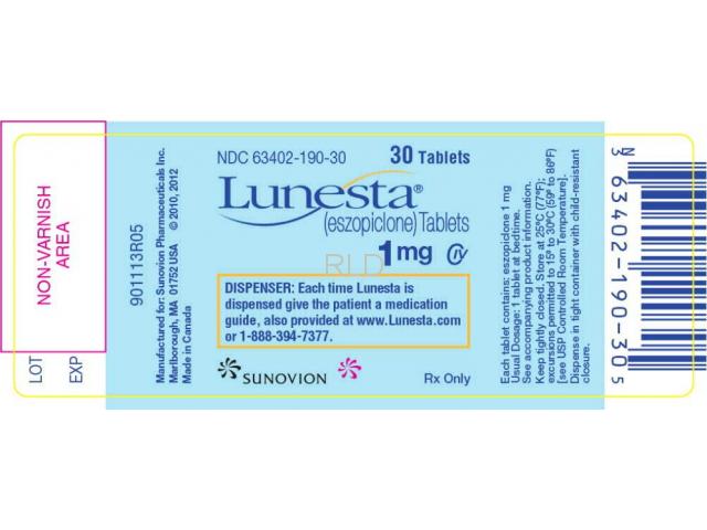 LUNESTA (ESZOPICLONE) 