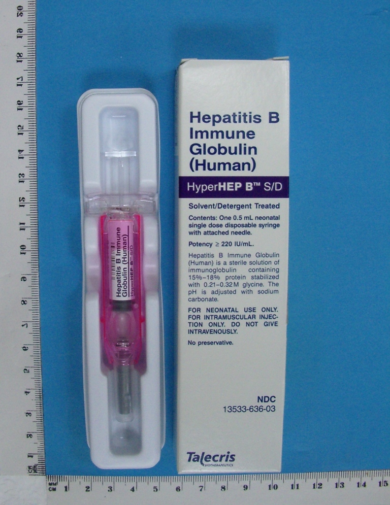 B型肝炎免疫人血球蛋白注射液