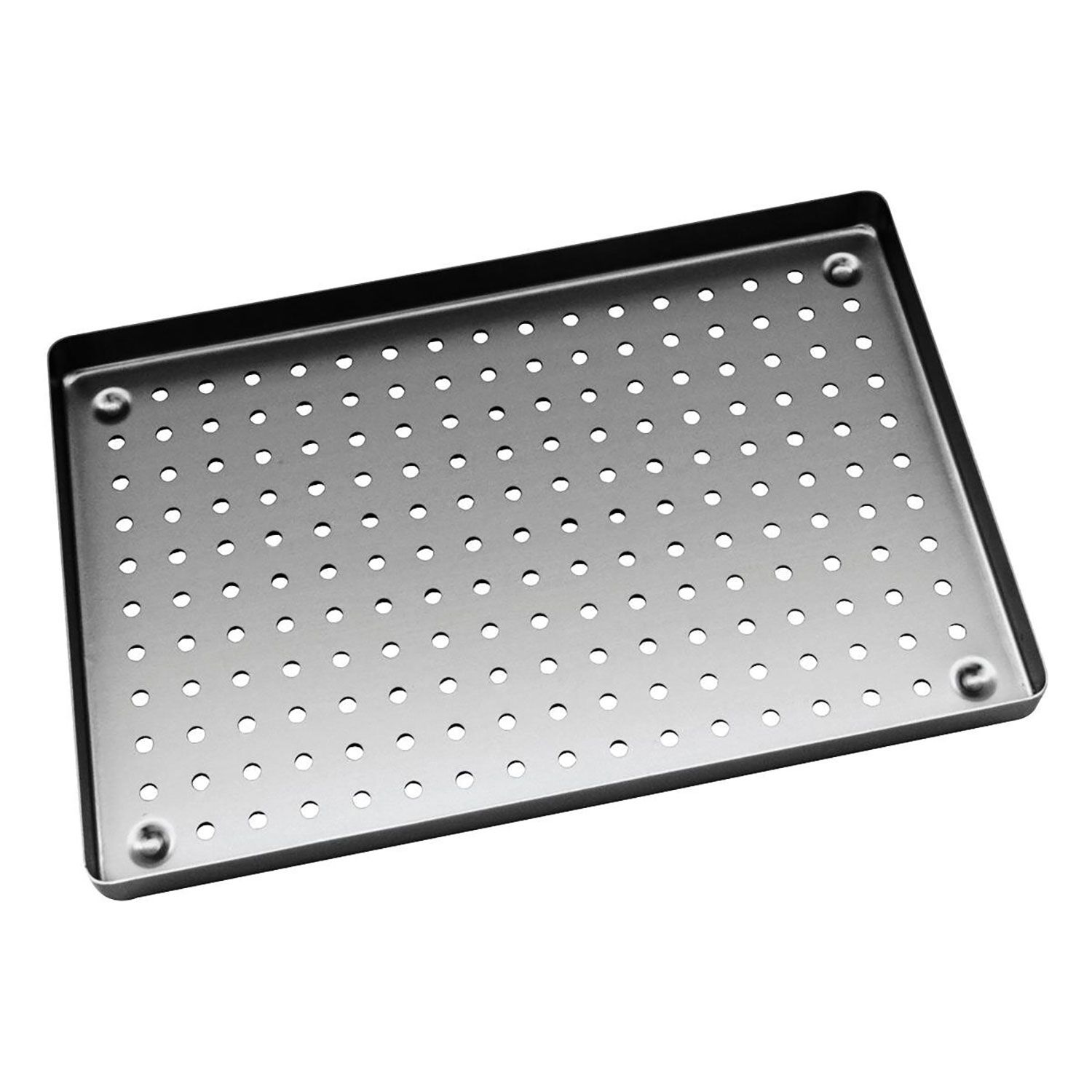 Nichrominox Perforated Aluminium Tray: 28x18cm - Silver