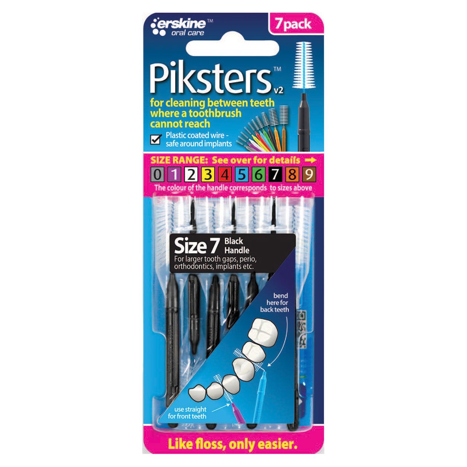 Piksters Original Interdental Brushes: Black - Size 7 (7)