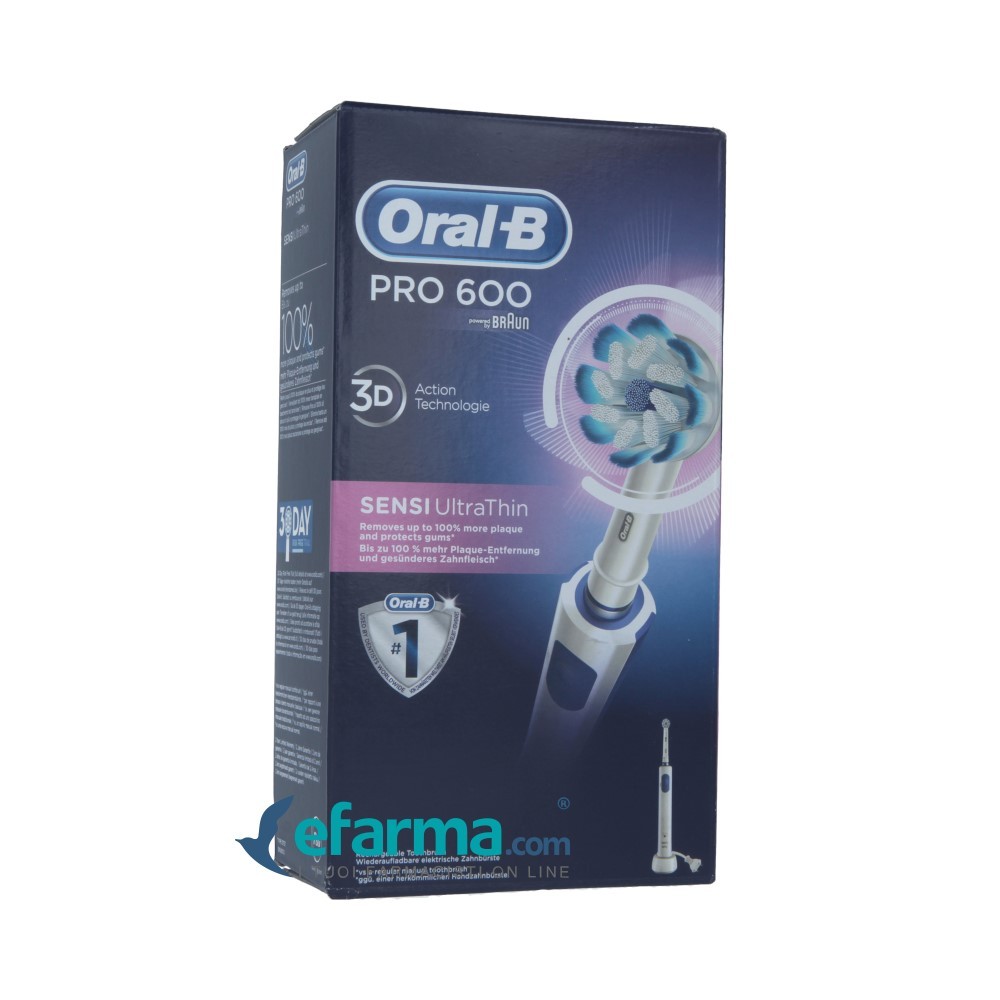 Oral-B Pro 600 Sensi Ultrathin Spazzolino Elettrico Ricaricabile