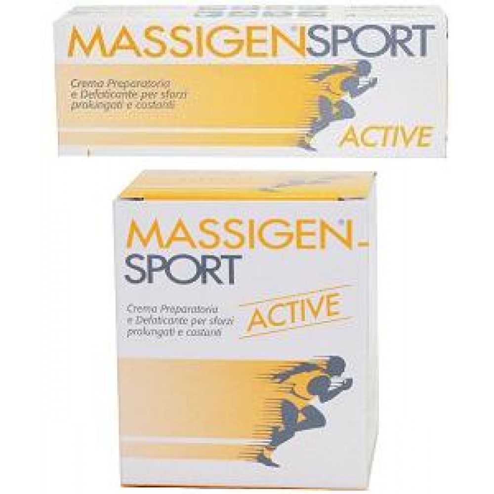 Massigen Sport Active Crema Preparatoria e Defaticante per Sforzi Prolungati e Costanti 100 ml