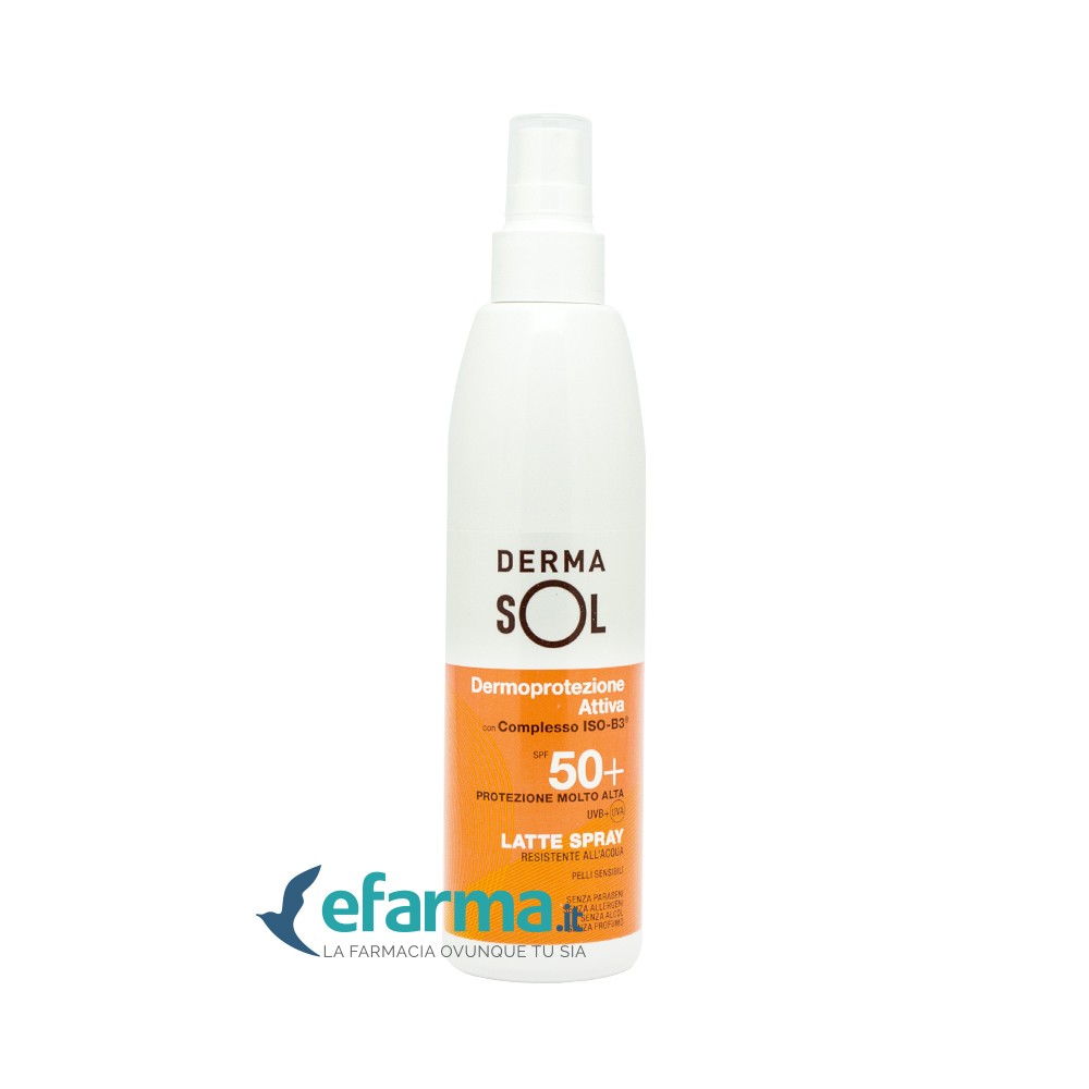 Dermasol Latte Solare Spray SPF 50+ Protezione Corpo 200 ml