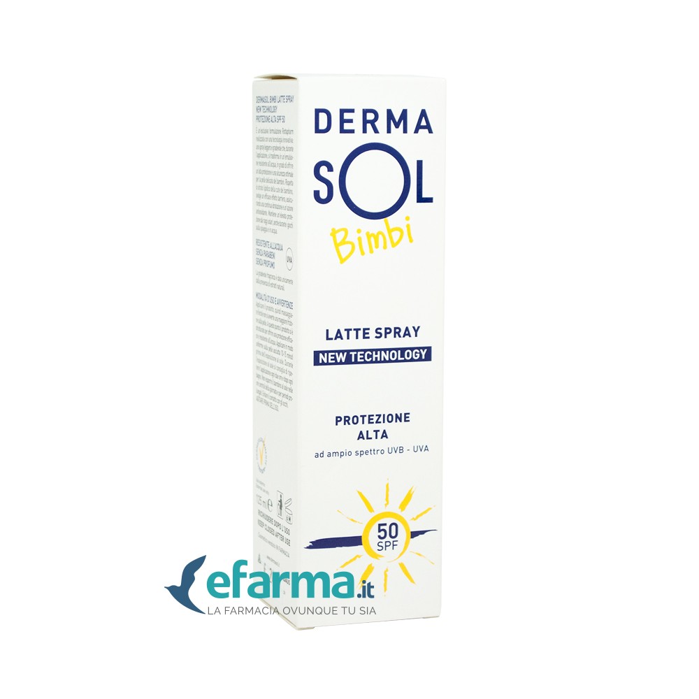 Dermasol Bimbi Latte Solare Spray New Technology SPF 50 Protezione Alta 125 ml
