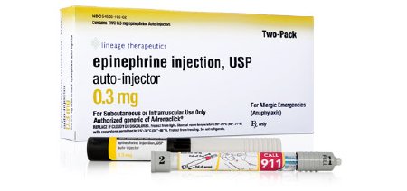 参比制剂,进口原料药,医药原料药 Alpha- and Beta-Adrenergic Agonist Epinephrine 0.3 mg Injection Auto-Injector 0.3 mL