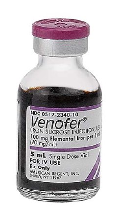venofer iron preparation iron sucrose complex 20 m