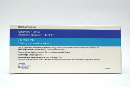 Beta-Adrenergic Agonist Albuterol Sulfate, Preservative Free 0.083%, 2.5 mg / 3 mL Unit Dose, Inhala