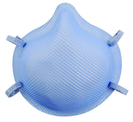 Particulate Respirator / Surgical Mask Moldex® N95 Cup Elastic Strap Medium Blue