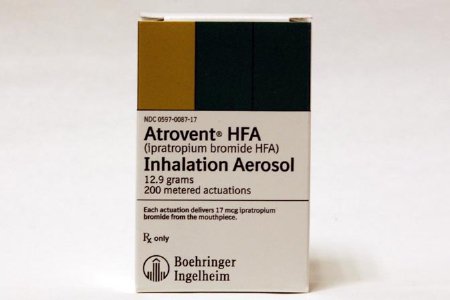 Atrovent® HFA Antimuscarinic / Antispasmodic Ipratropium Bromide 17 mcg Inhalation Aerosol Metered D