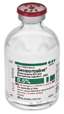 Sensorcaine® with Epinephrine Local Anesthetic Bupivacaine HCl / Epinephrine 0.5% - 1:200,000 Nerve 