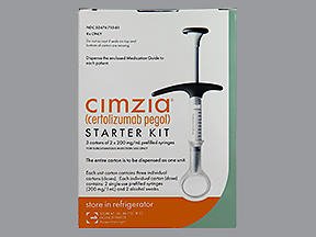 参比制剂,进口原料药,医药原料药 Cimzia® Starter Kit Tumor Necrosis Factor Blocker Certolizumab Pegol 200 mg / mL Subcutaneous Inject