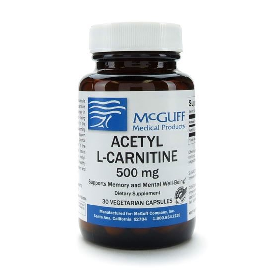 Acetyl-L-Carnitine, 500mg, 30 Capsules/Bottle