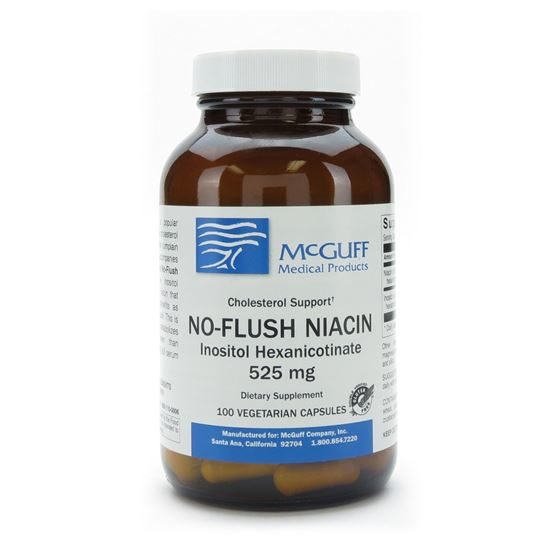 Niacin, No-Flush, 525mg, 100 Capsules/Bottle