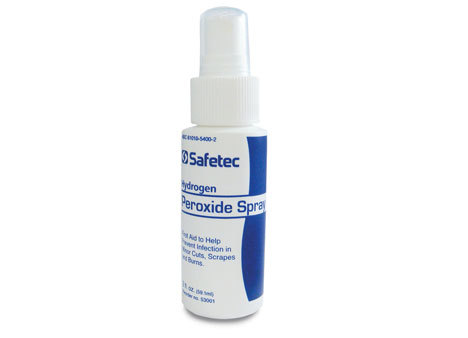 Safetec Hydrogen Peroxide Spray # 53001 - Hydrogen Peroxide, 2oz spray bottle 24 /cs
