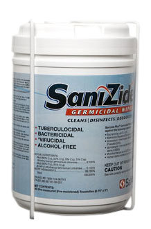 Safetec SaniZide Plus Germicidal Wipes # 2510097 - Wall Mt. 160ct SaniZide plus wipes holder