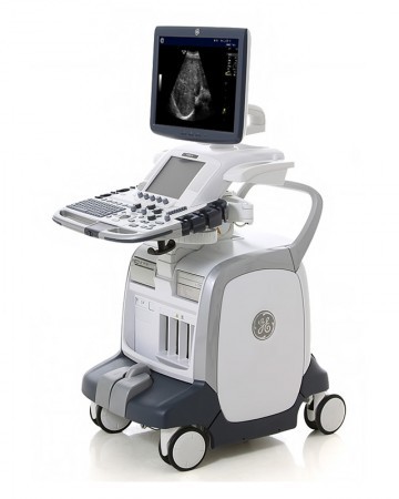 GE Logiq E9 Ultrasound System - Reconditioned & Certified BT11 (R3) Software, includes linear/vascular, curved linear, and endo-cavity transducer