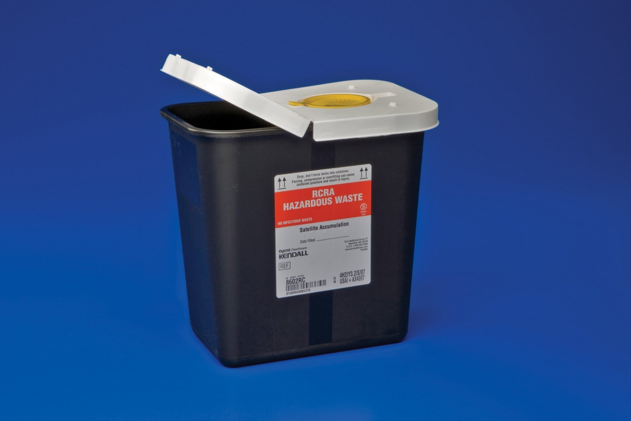 Medtronic Covidien/Kendall Rcra Hazardous Waste Containers # 8602RC - Hazardous Waste Container, 2 Gal, each