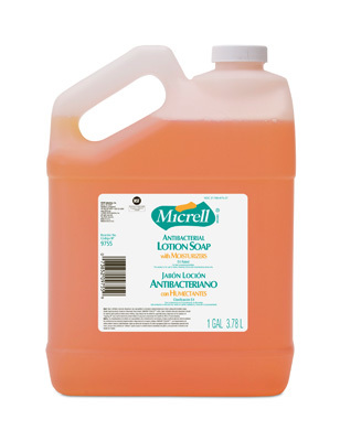 GOJO Micrell Antibacterial Lotion Soap # 9755-04 - Lotion Soap, Gallon, 4/cs