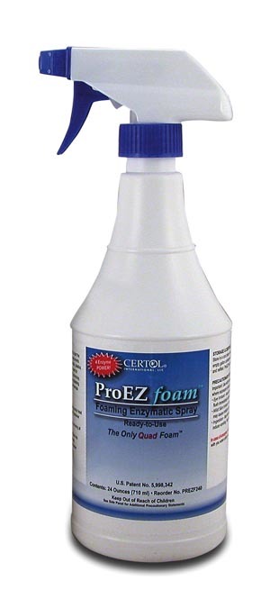 Certol Proez Foam Foaming Enzymatic Spray # PREZF240 - Bottle Detergent, 24 oz Pump Spray, each