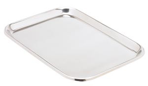 Miltex Stainless Steelware & Surgical Instrument Stringers # 3-927 - Mayo Tray, Size 13, Non-Perforated, 14" x10" x 5/8", Each