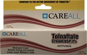 NEW WORLD IMPORTS CAREALL ANTIFUNGAL CREAM # AF5 - CareAll Tolnaftate Antifungal Cream, 0.5 oz, 24/bx, Compare to Active Ingredient in Tinactin (Not Available for sale into Canada)