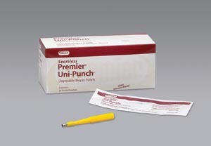 Premier Medical Uni-Punch Disposable Biopsy Punches # 9033508 - Disposable Biopsy Punch, 8.0mm, Sterile, Seamless, Razor Sharp Blades, 25/bx