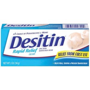 J&J Desitin Cream # 00300 - Diaper Rash Cream, Rapid Relief, 2 oz, 36/cs