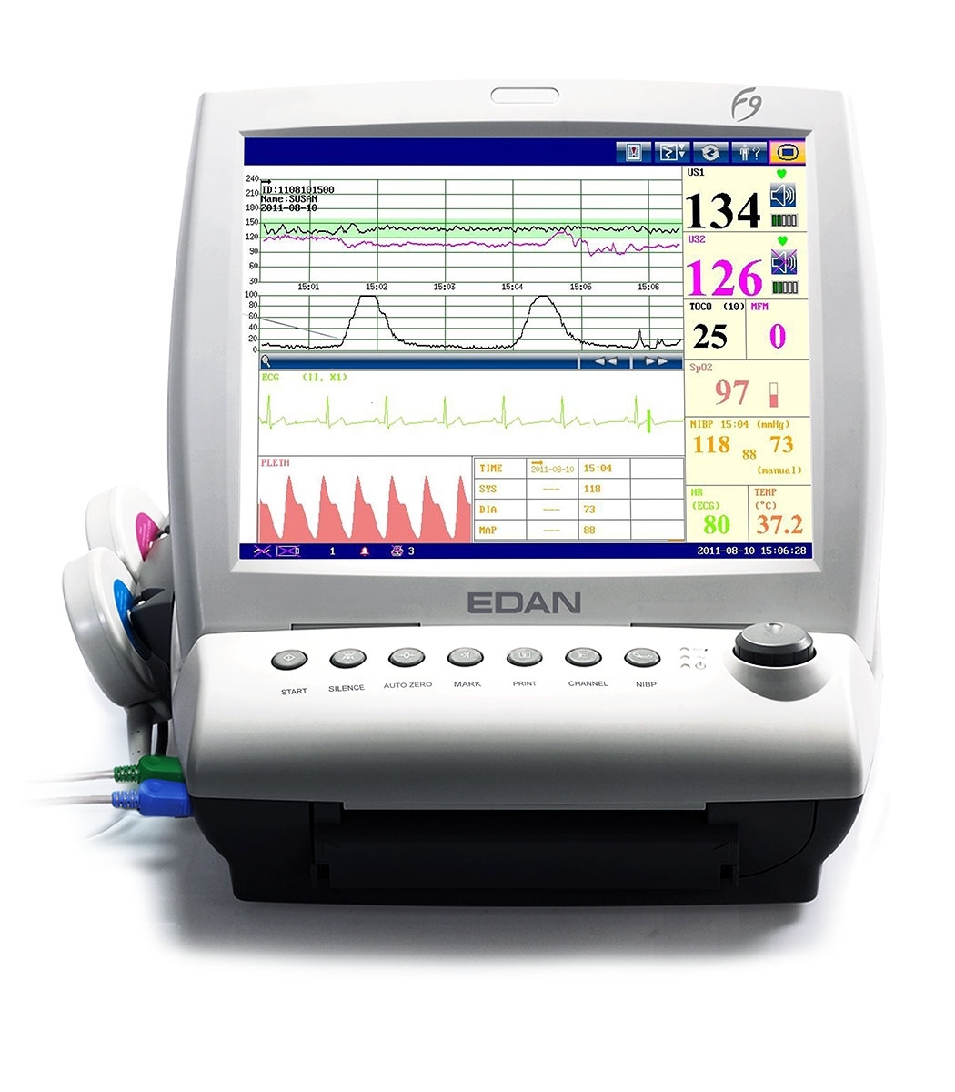 Edan Monitor # F9Express - Edan F9 Express Fetal/Maternal Monitor with DECG/IUP and Touch Screen, Each