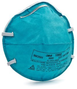 3M N95 Particulate Respirator & Surgical Mask # 1860 - Regular Particulate Respirator Mask Cone Molded, 20/bx, 6 bx/cs