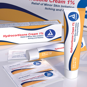 Dynarex Hydrocortisone Cream # 1137 - Hydrocortisone Cream, 1%, .9g Foil Packet, 144/bx, 12 bx/cs